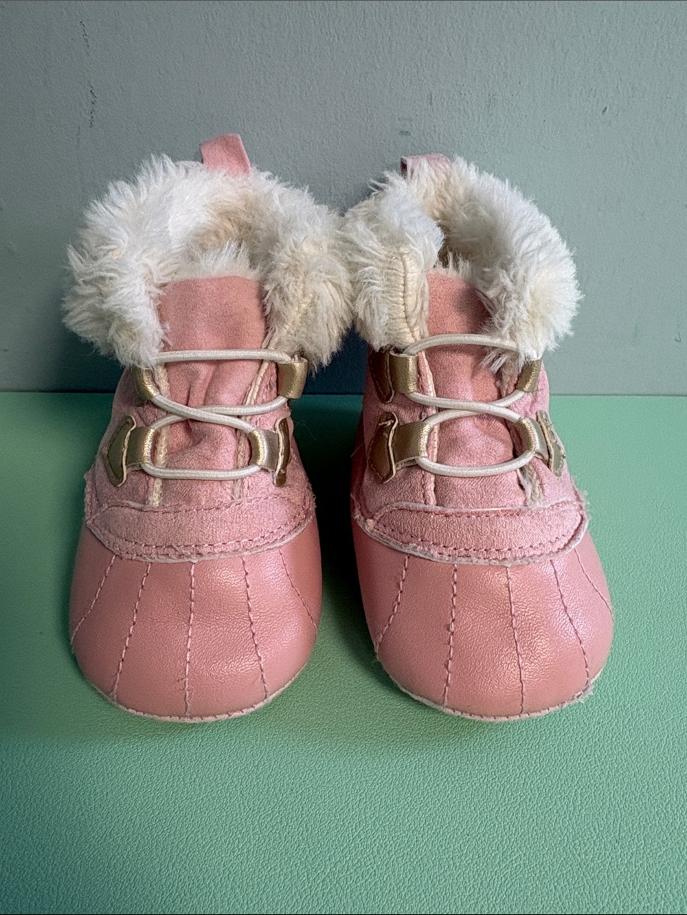 Joe Fresh Fluffy Lined Pink Boots, Baby Toddler Girl Size 4, Fall Boots